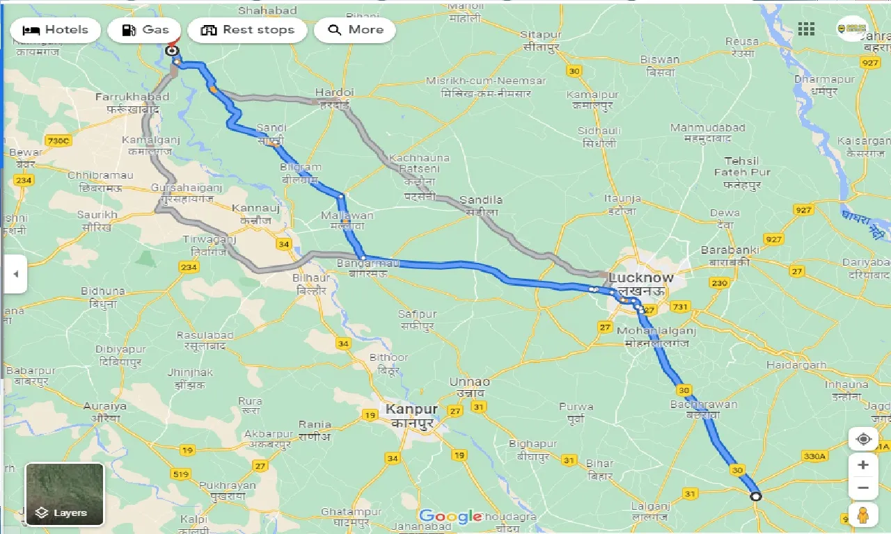 raebareli-to-allaganj-one-way