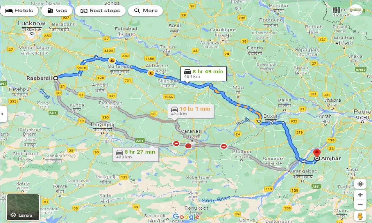 raebareli-to-amjhar-taxi