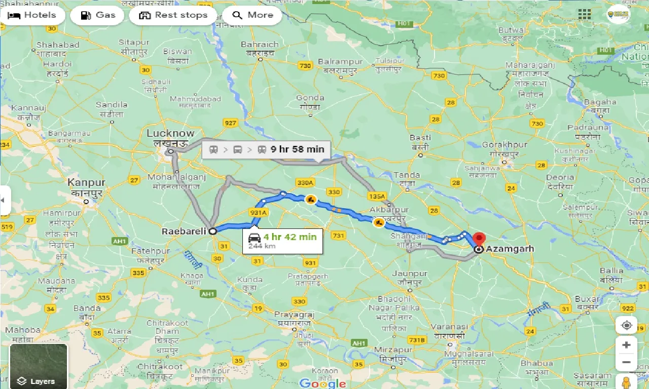raebareli-to-azamgarh-taxi