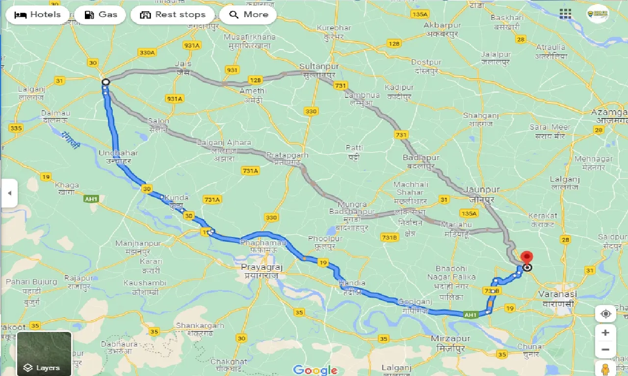 raebareli-to-babatpur-one-way