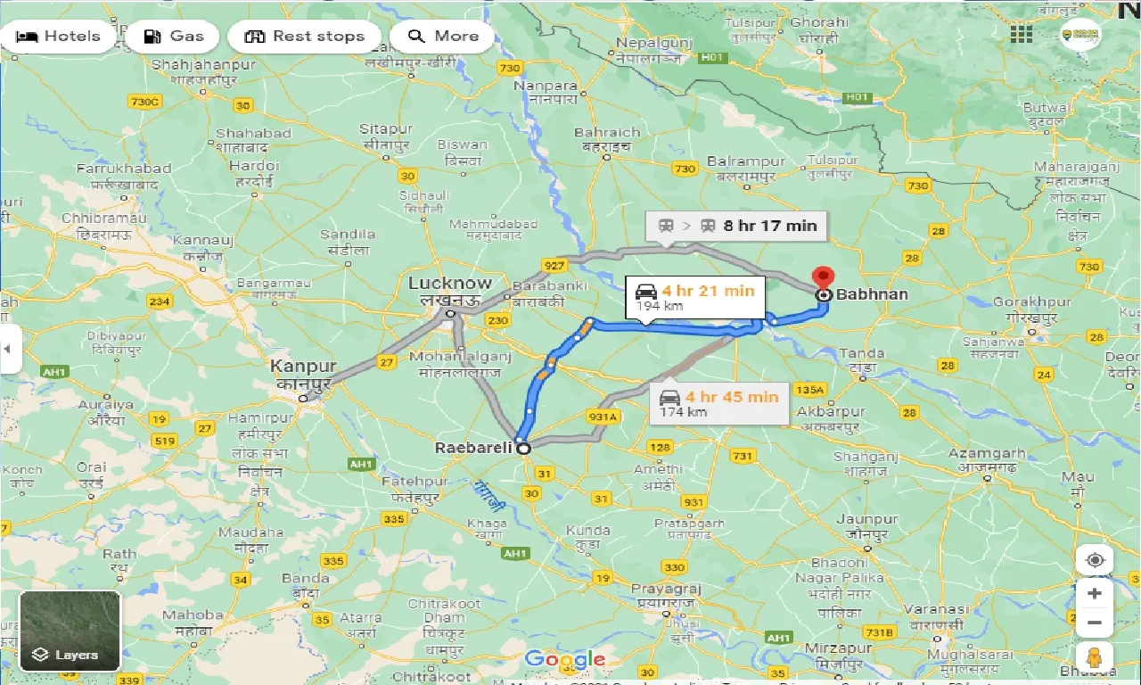 raebareli-to-babhnan-taxi
