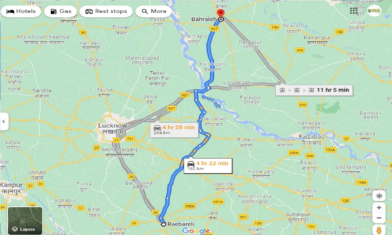 raebareli-to-bahraich-one-way