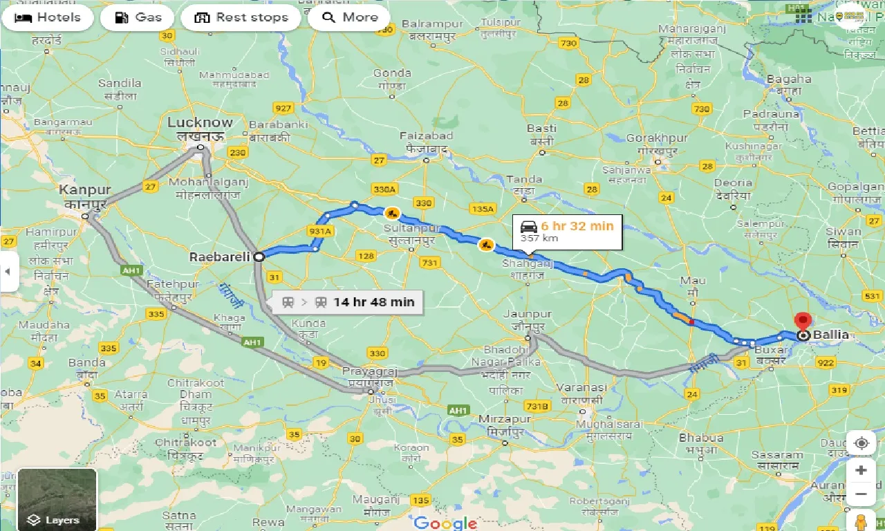 raebareli-to-ballia-taxi