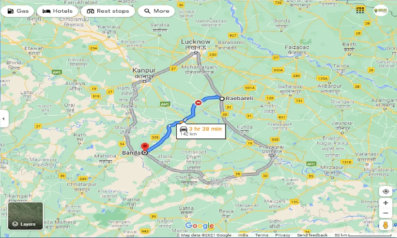 raebareli-to-banda-taxi