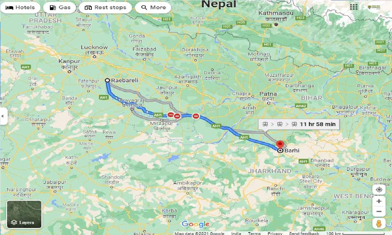 raebareli-to-barhi-one-way