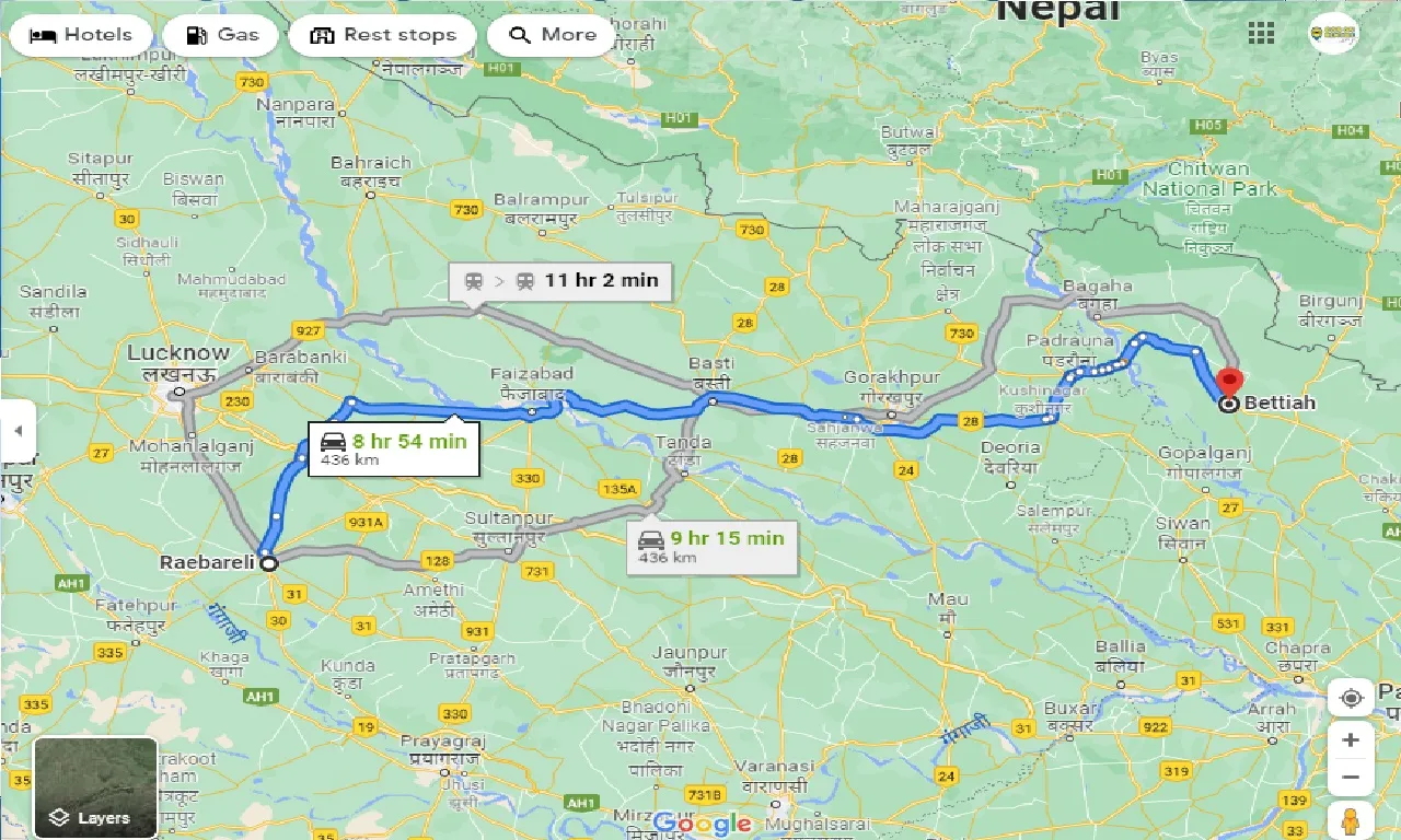 raebareli-to-bettiah-taxi