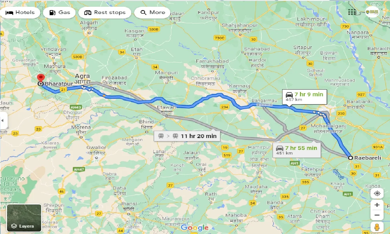 raebareli-to-bharatpur-one-way