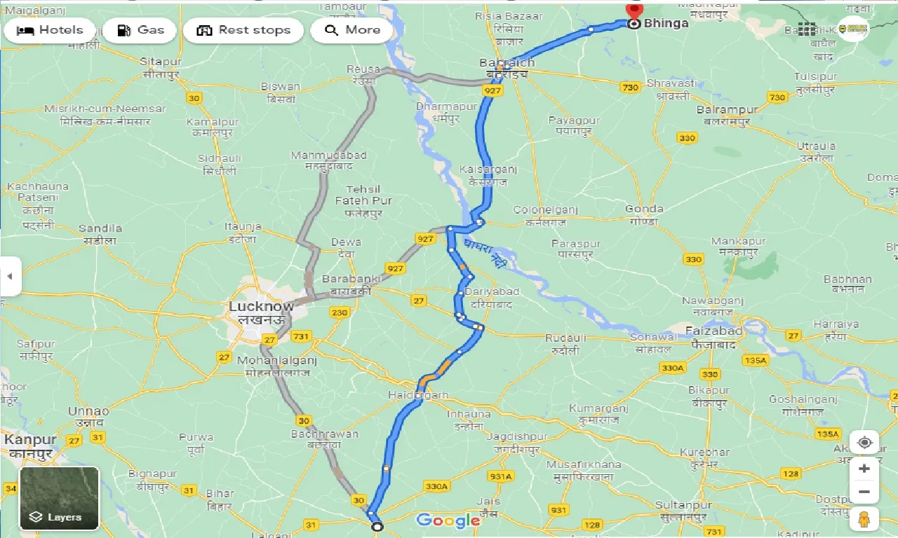 raebareli-to-bhinga-taxi