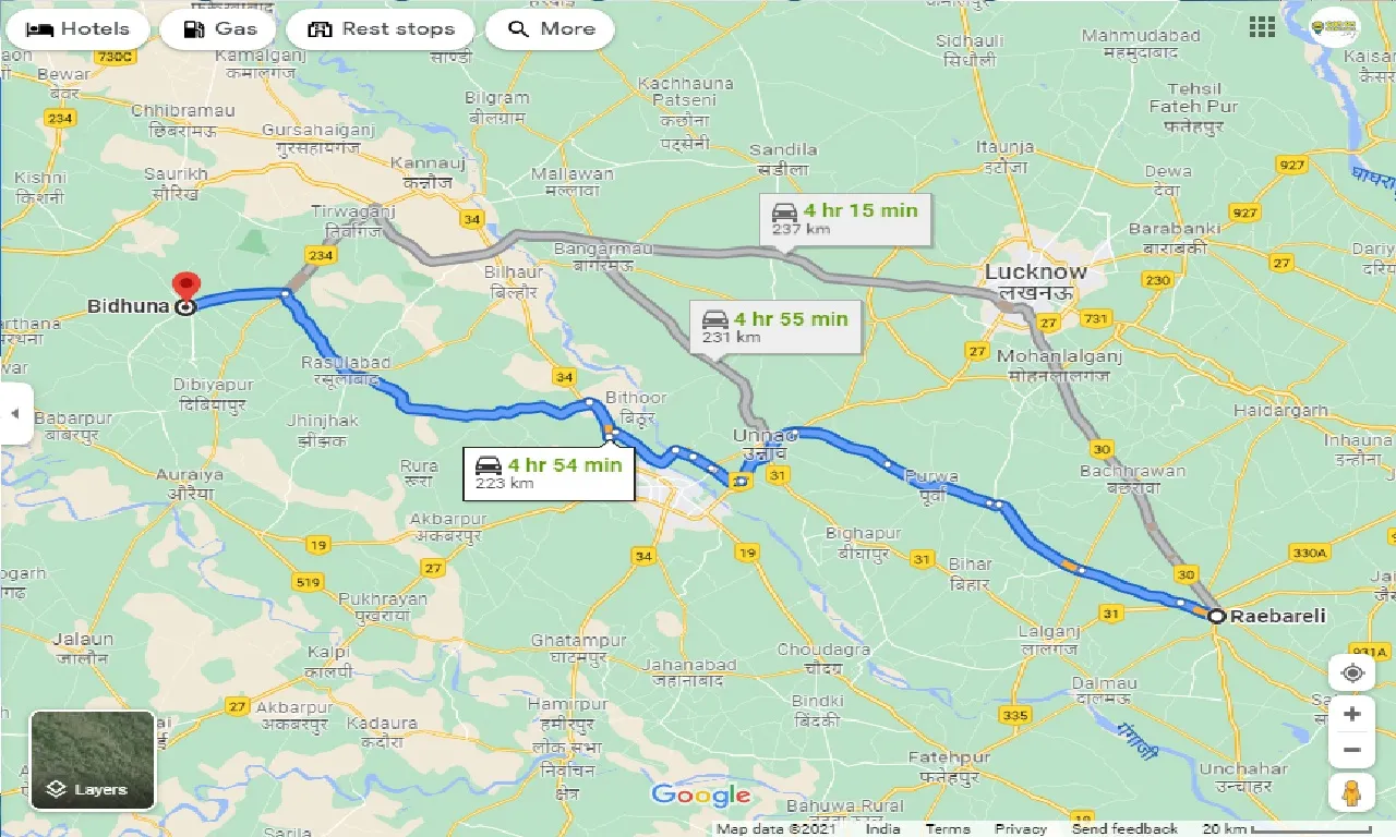 raebareli-to-bidhuna-taxi