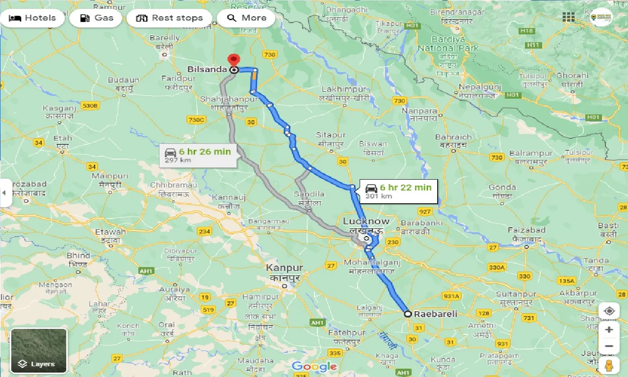 raebareli-to-bilsanda-one-way