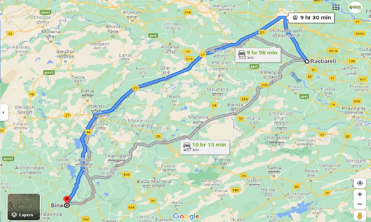 raebareli-to-bina-taxi
