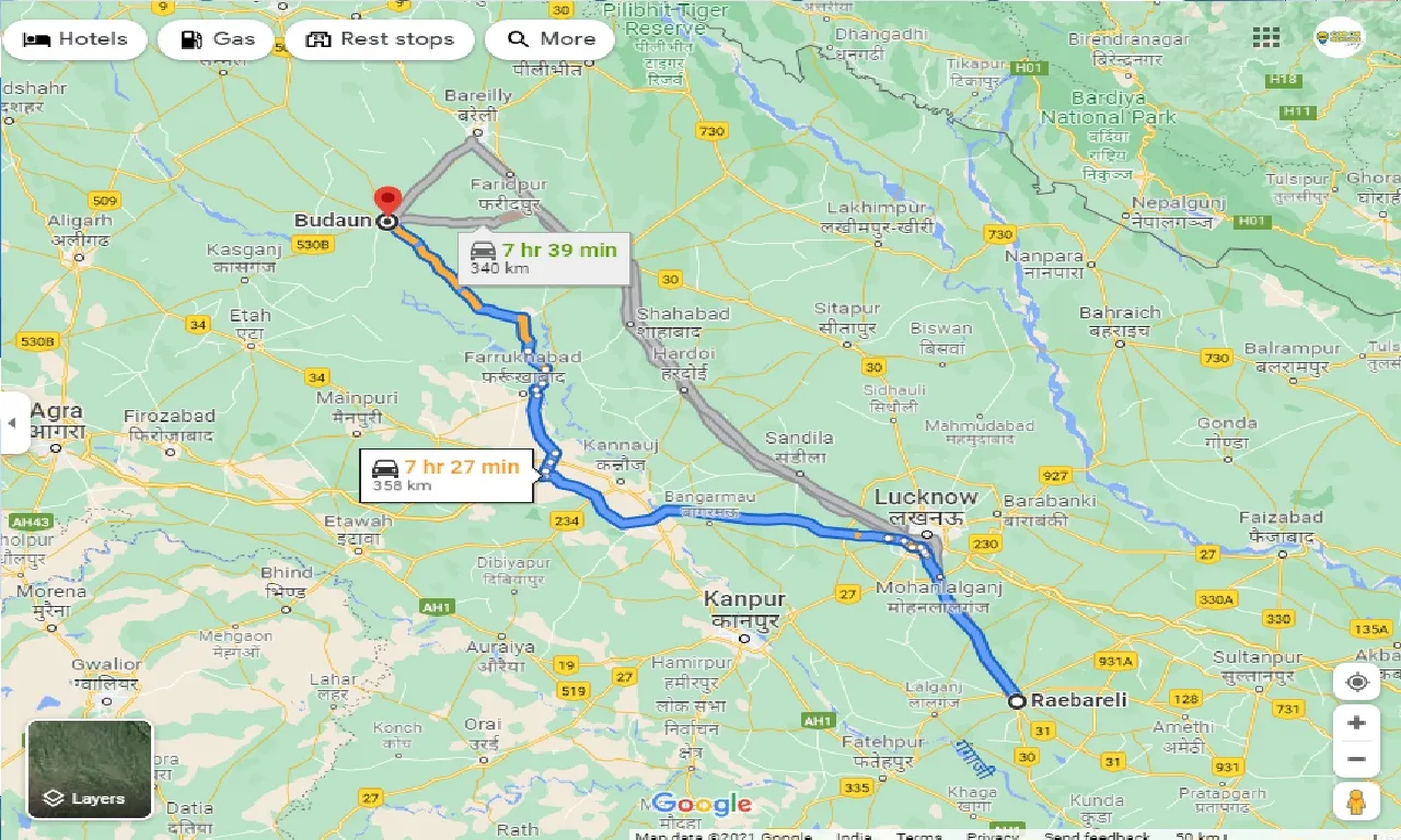 raebareli-to-budaun-taxi