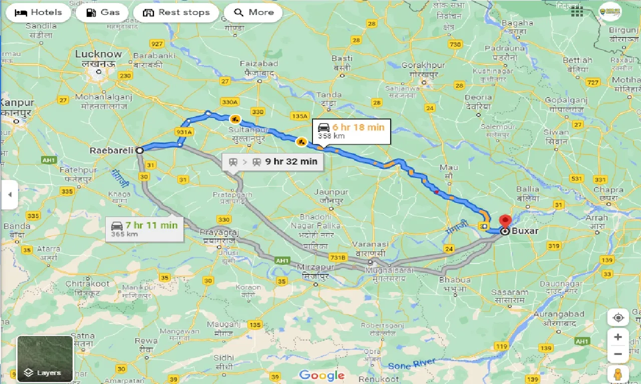 raebareli-to-buxar-taxi