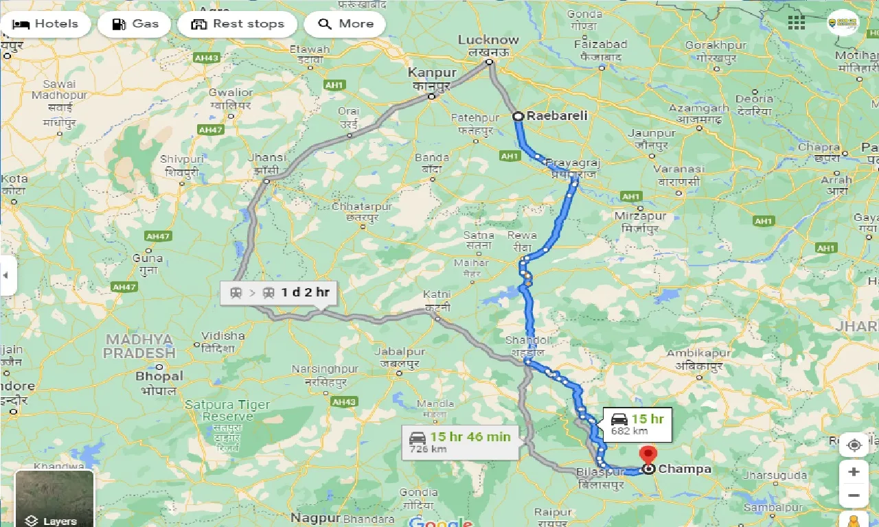 raebareli-to-champa-one-way