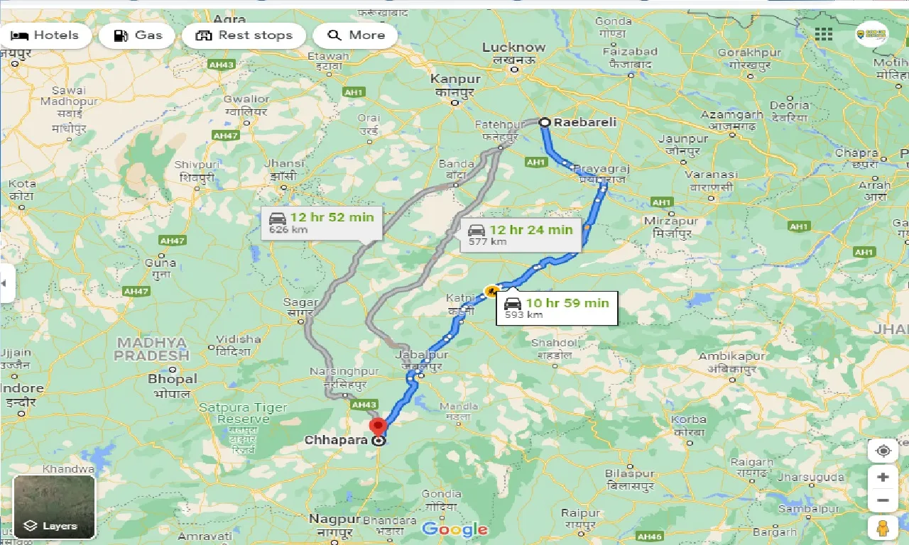 raebareli-to-chhapara-one-way