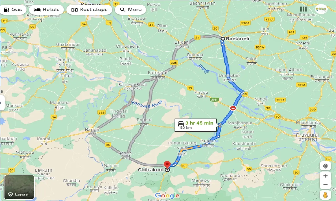 raebareli-to-chitrakoot-one-way