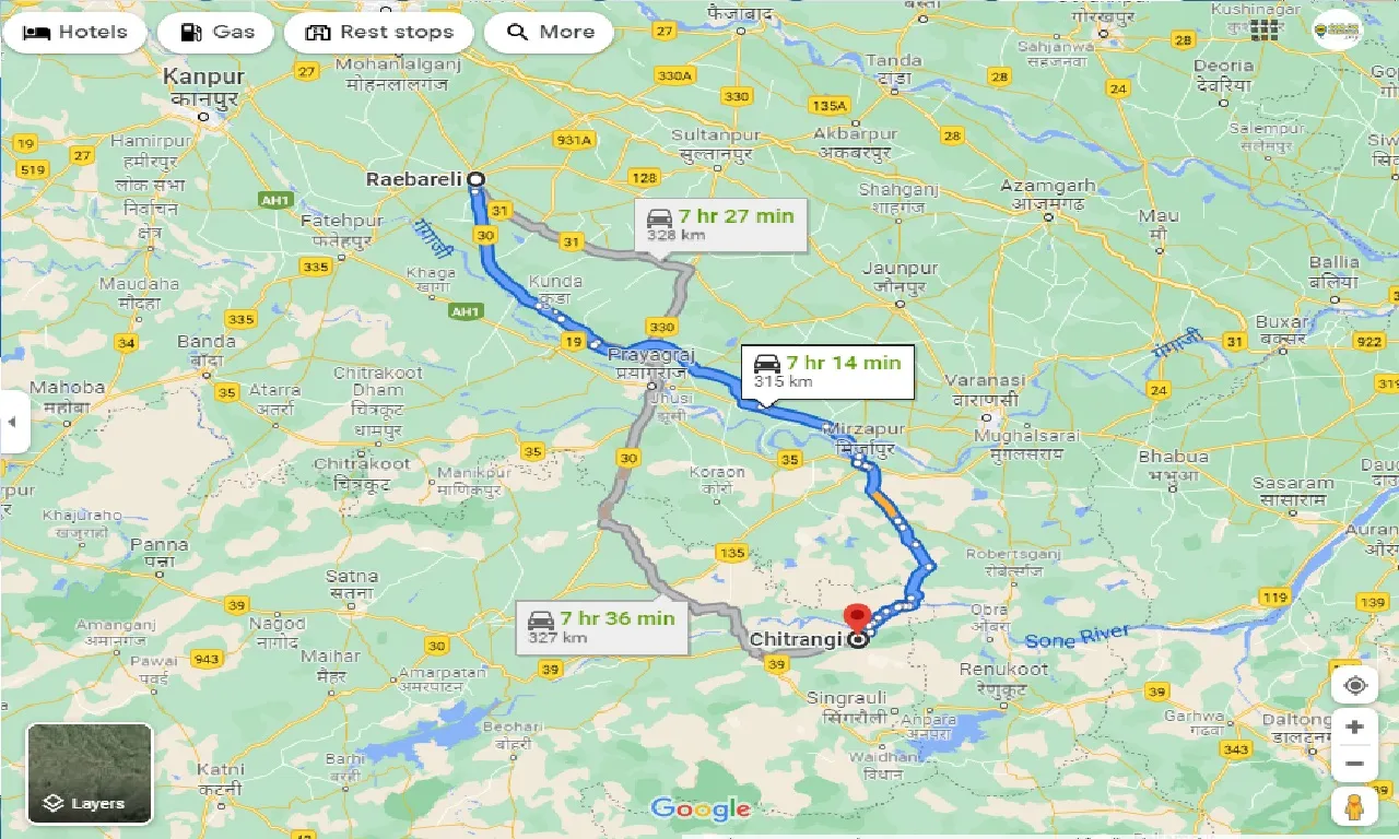 raebareli-to-chitrangi-one-way