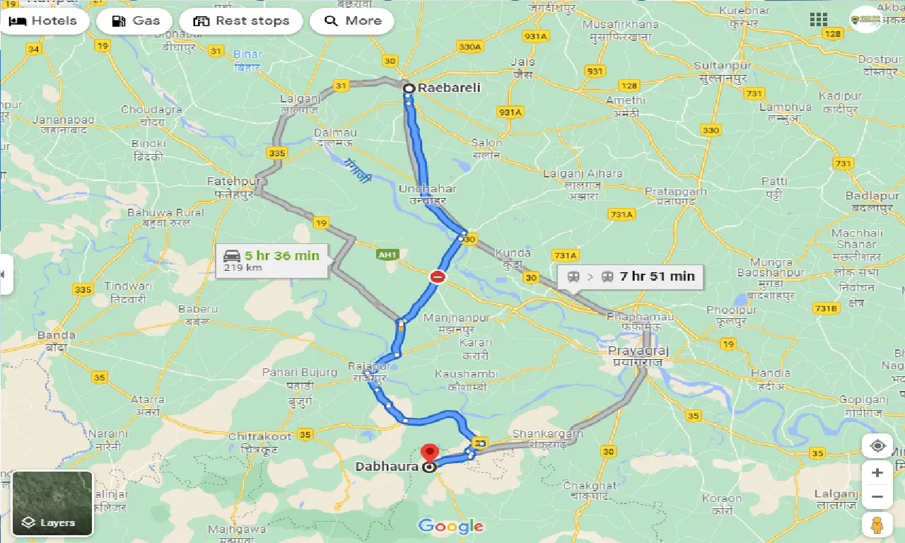 raebareli-to-dabhaura-one-way