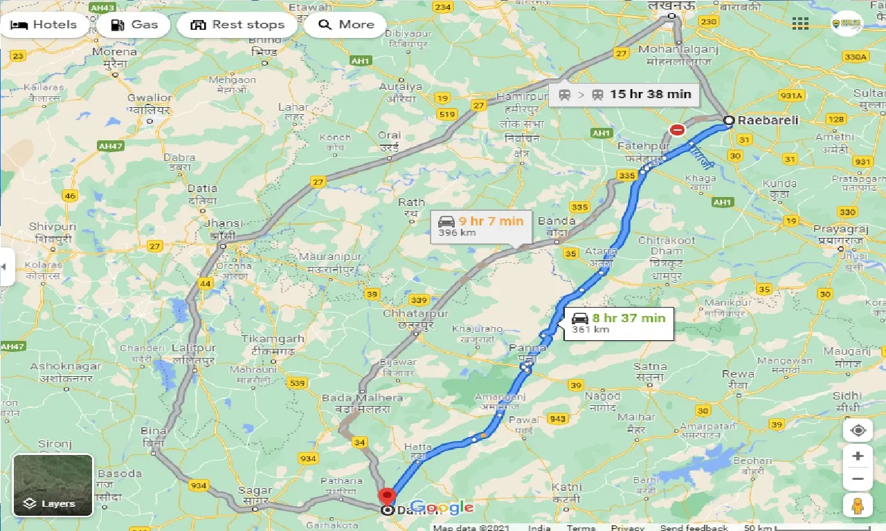 raebareli-to-damoh-one-way