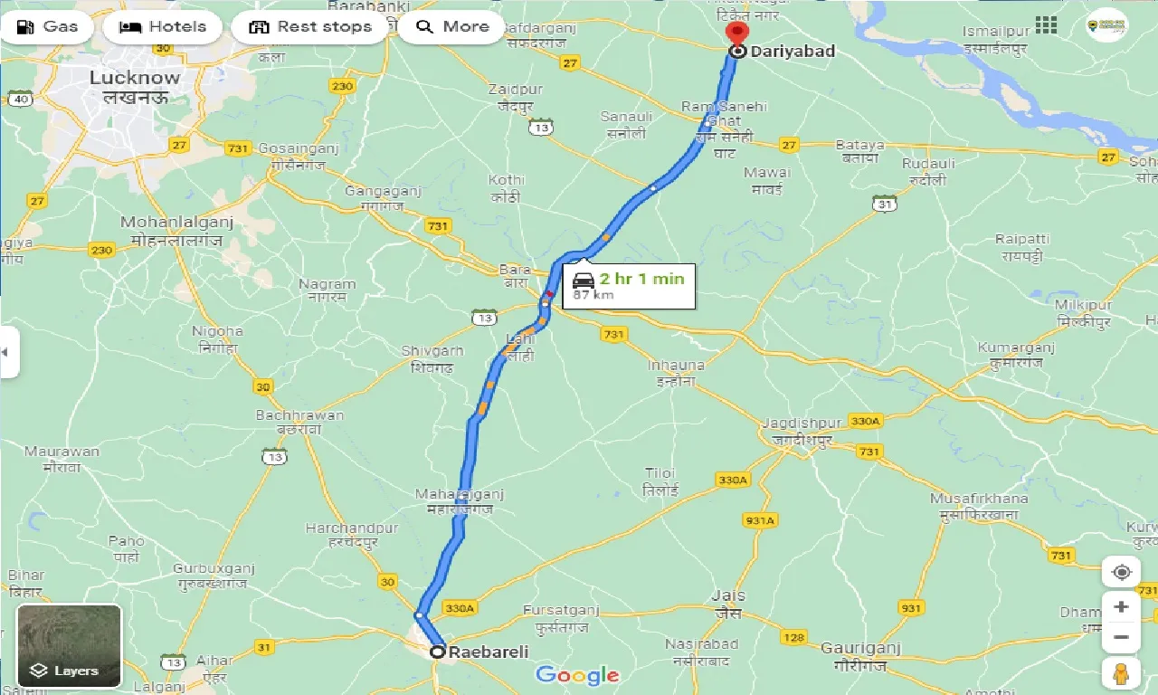 raebareli-to-dariyabad-taxi