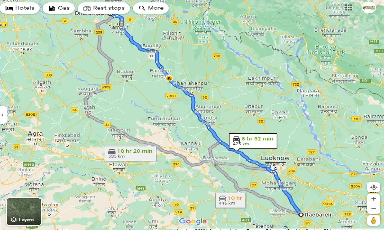 raebareli-to-dharampur-taxi