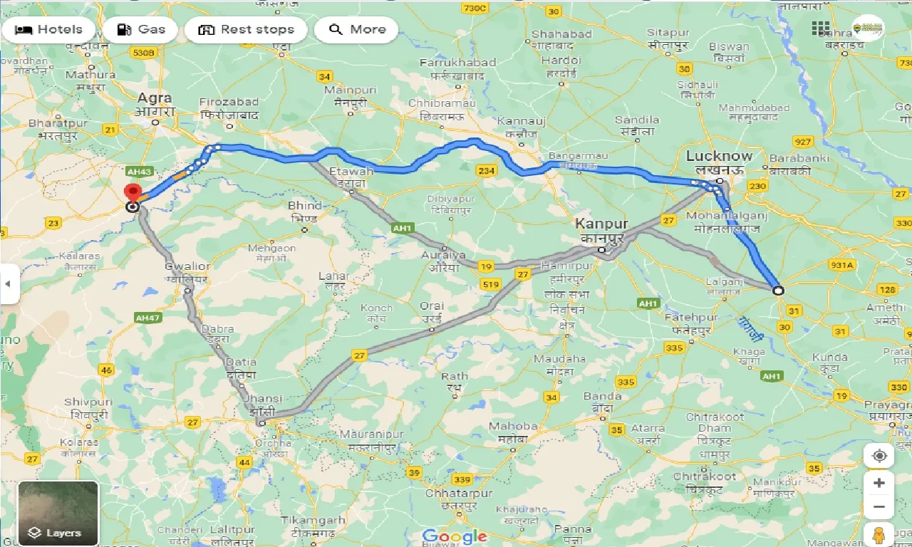 raebareli-to-dholpur-one-way