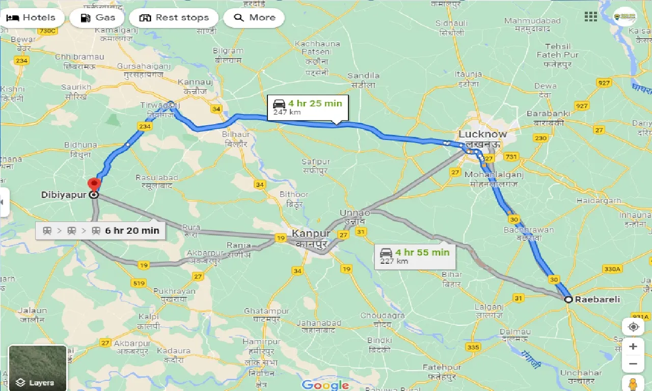 raebareli-to-dibiyapur-taxi