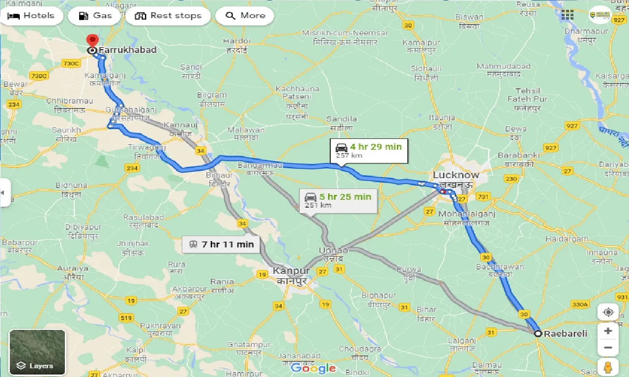 raebareli-to-farrukhabad-one-way