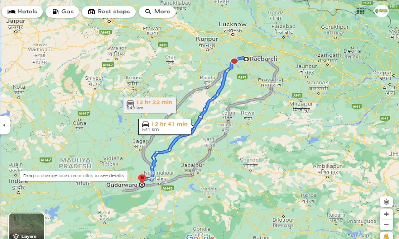 raebareli-to-gadarwara-taxi