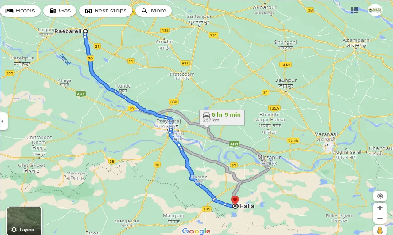 raebareli-to-halia-one-way