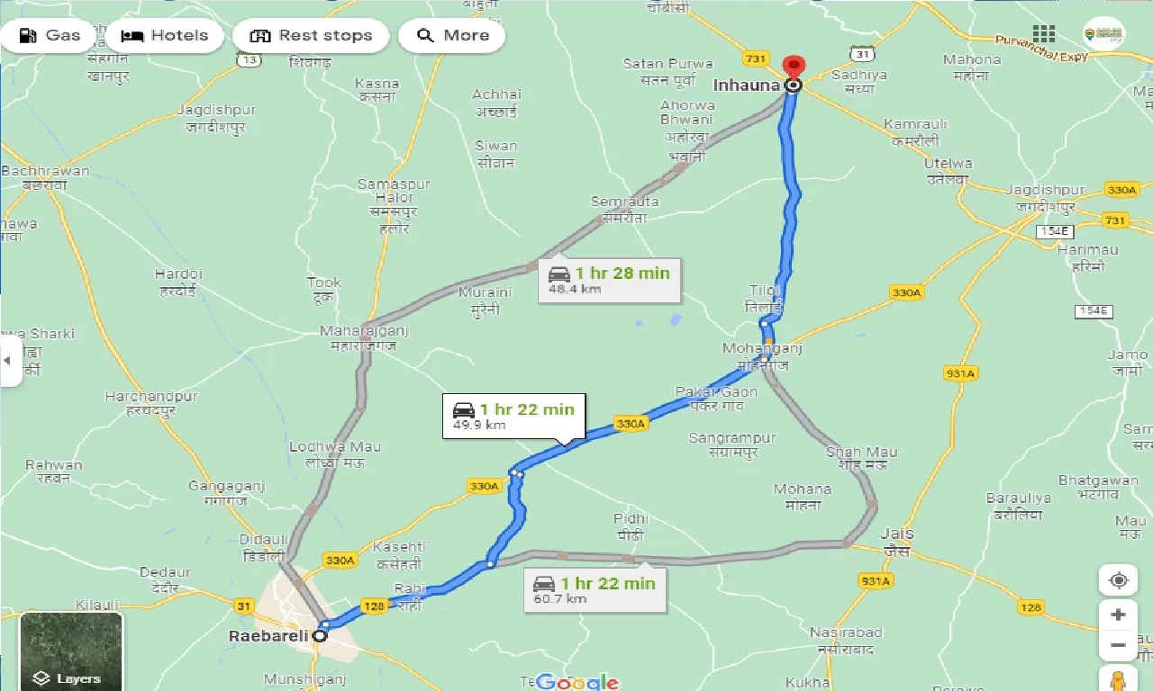 raebareli-to-inhauna-taxi