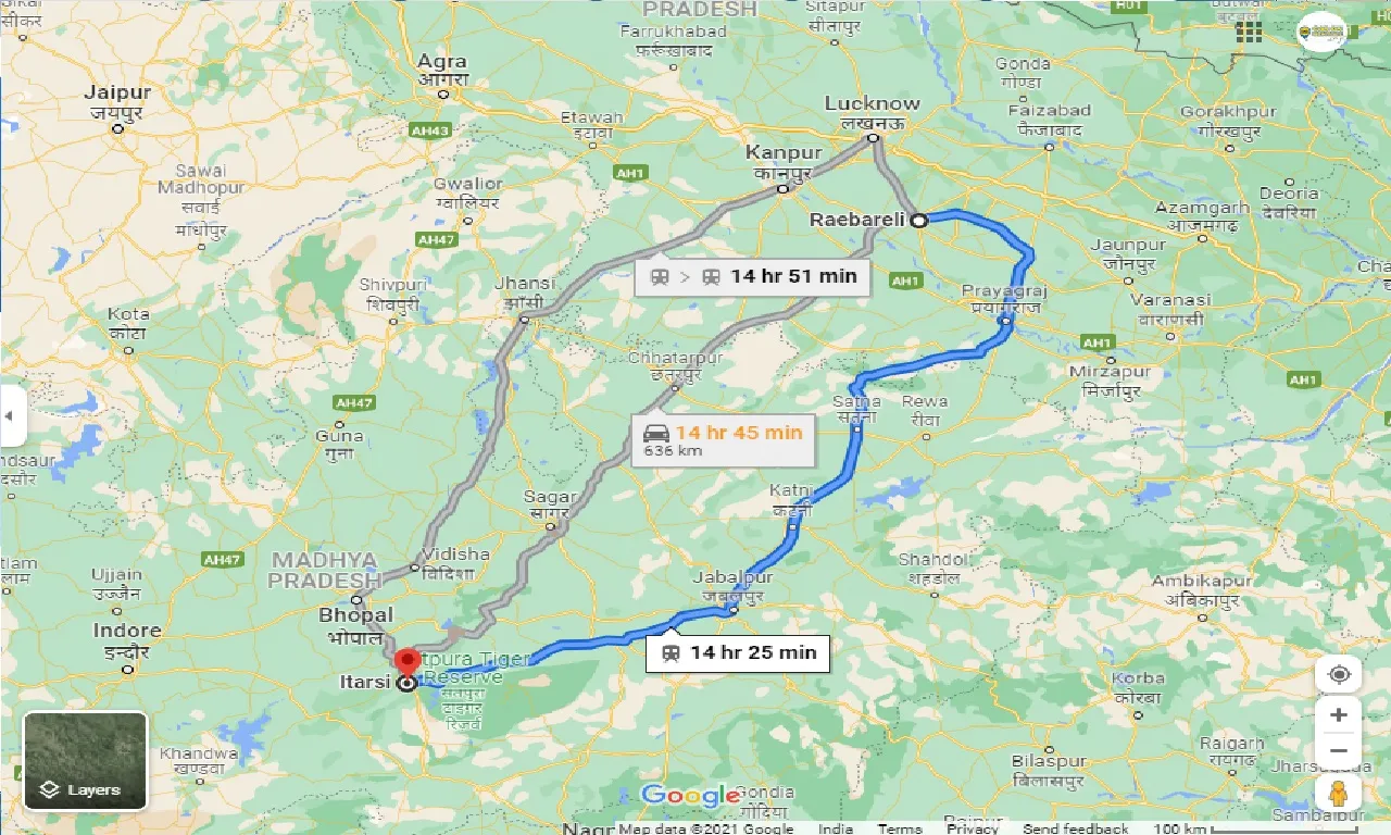 raebareli-to-itarsi-taxi