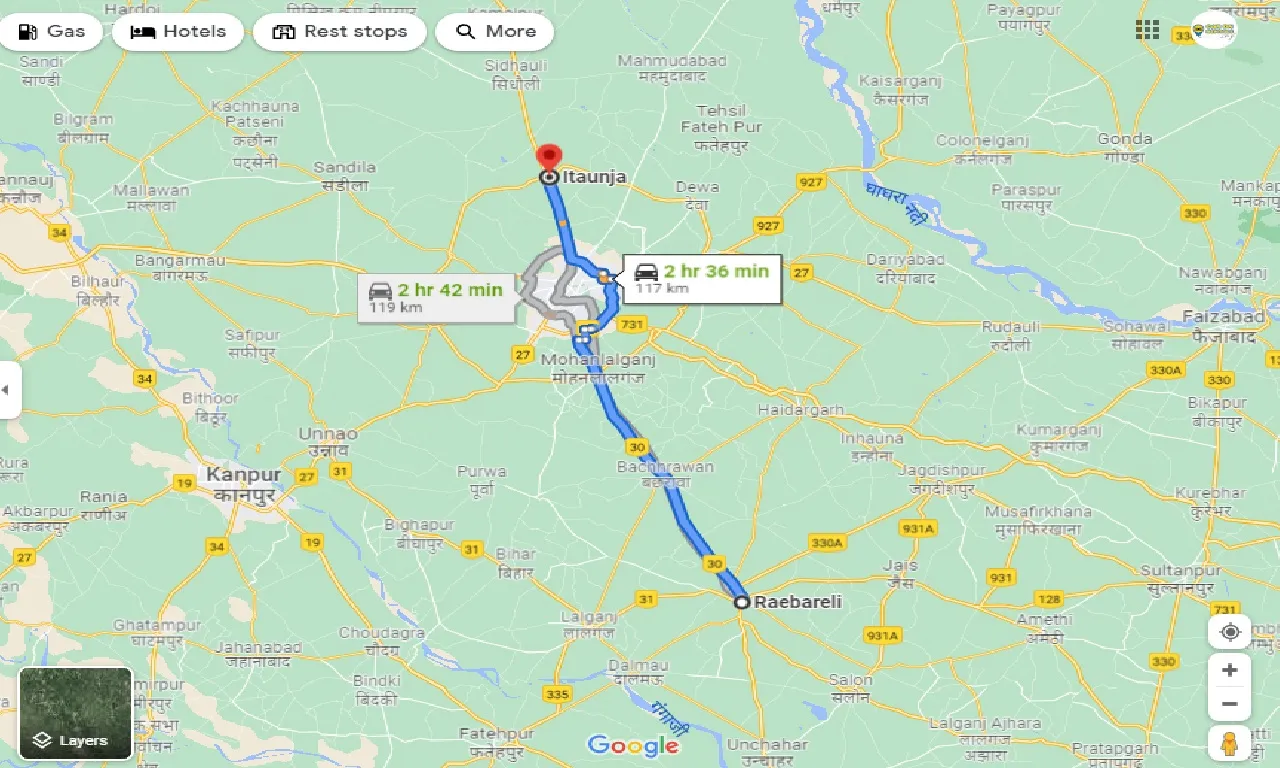 raebareli-to-itaunja-taxi