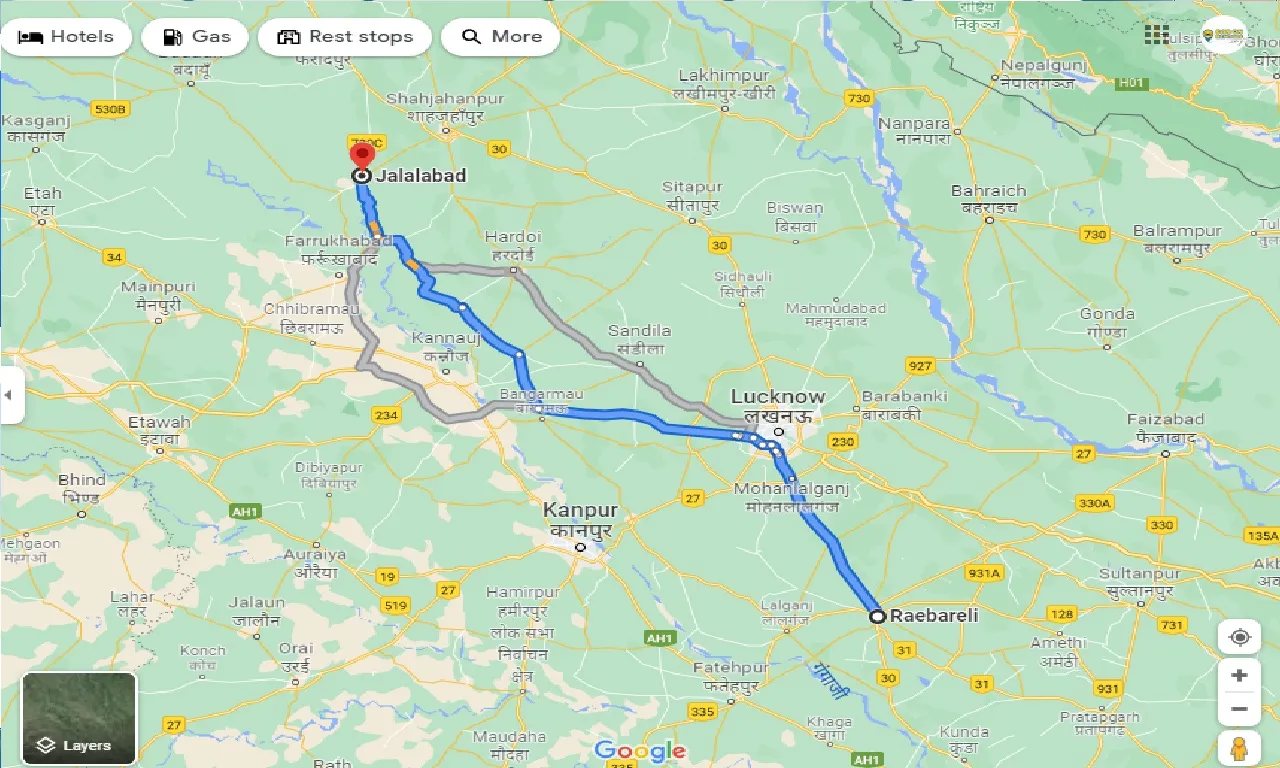 raebareli-to-jalalabad-taxi