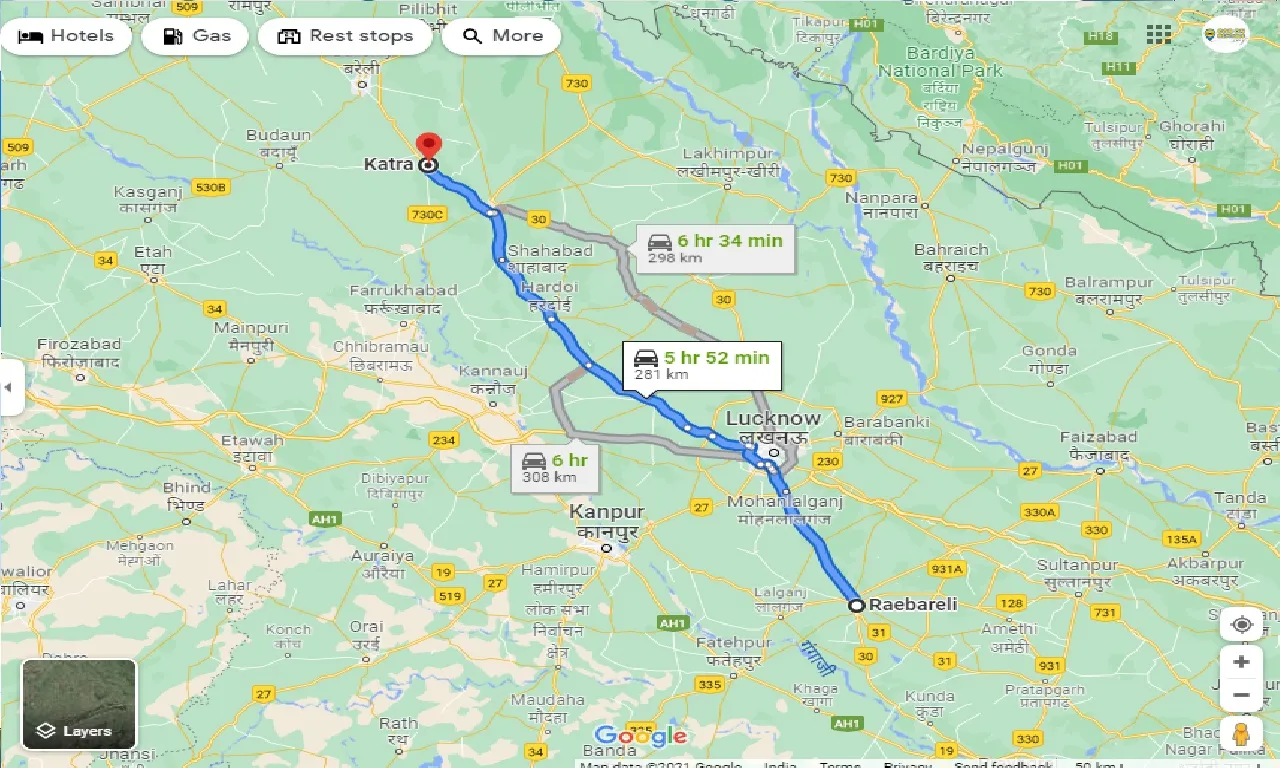 raebareli-to-katra-up-taxi