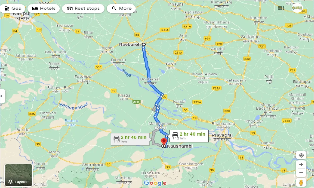 raebareli-to-kaushambi-taxi