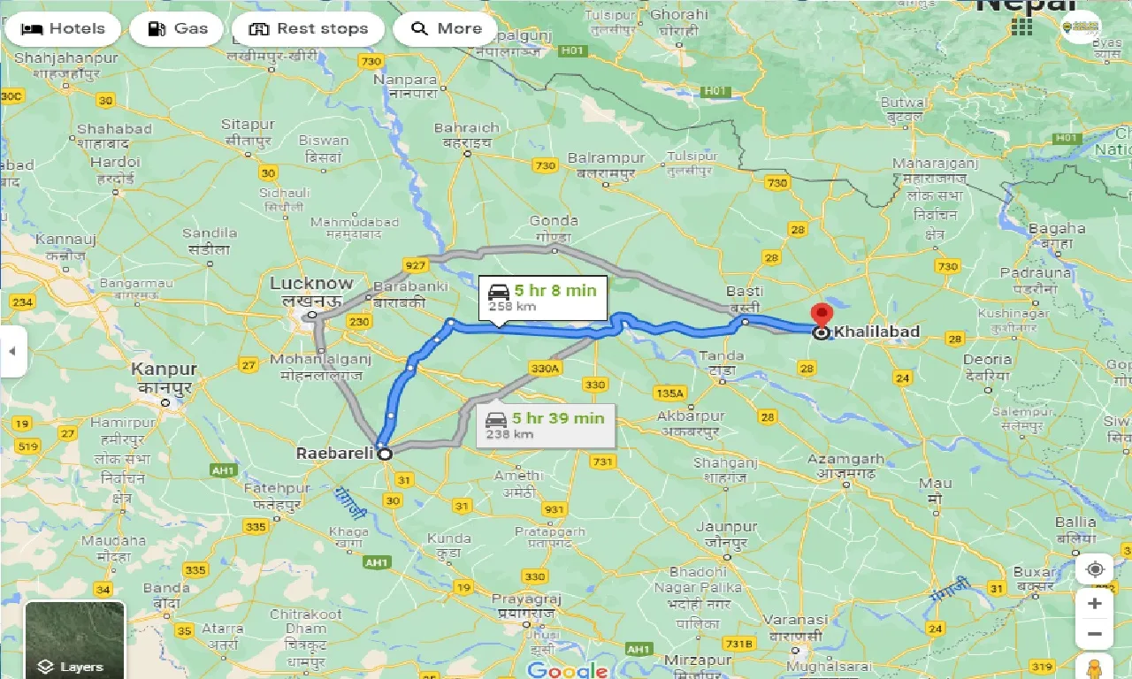 raebareli-to-khalilabad-one-way