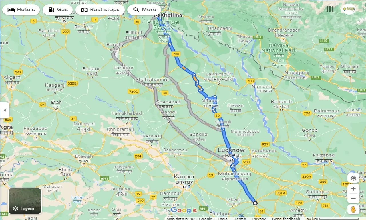 raebareli-to-khatima-taxi