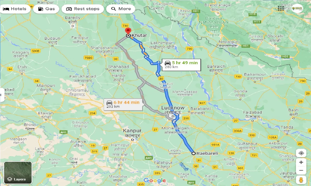 raebareli-to-khutar-taxi