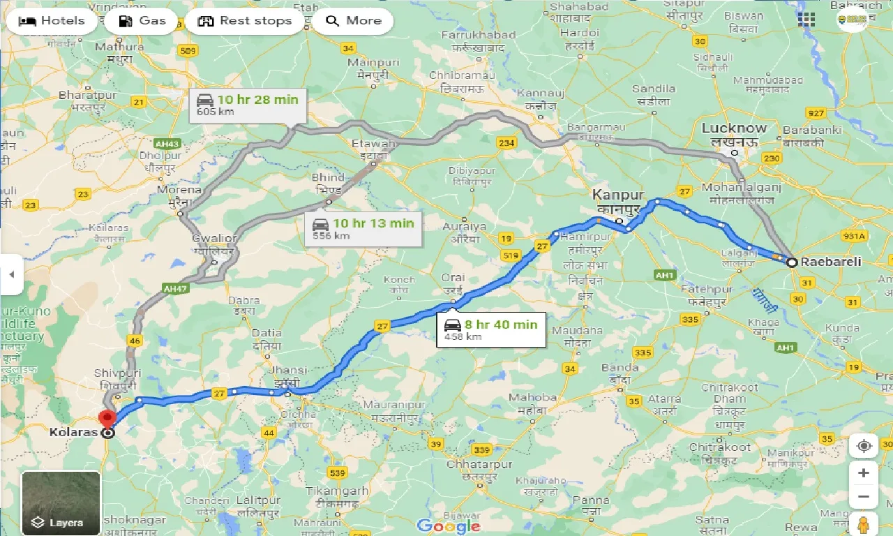 raebareli-to-kolaras-taxi