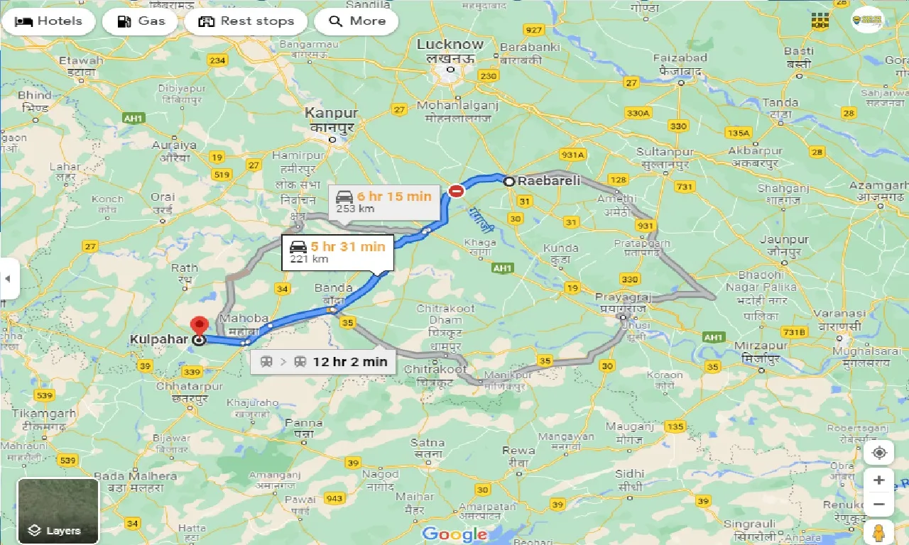 raebareli-to-kulpahar-one-way