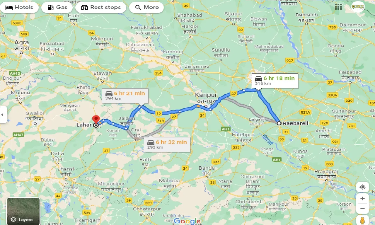 raebareli-to-lahar-taxi