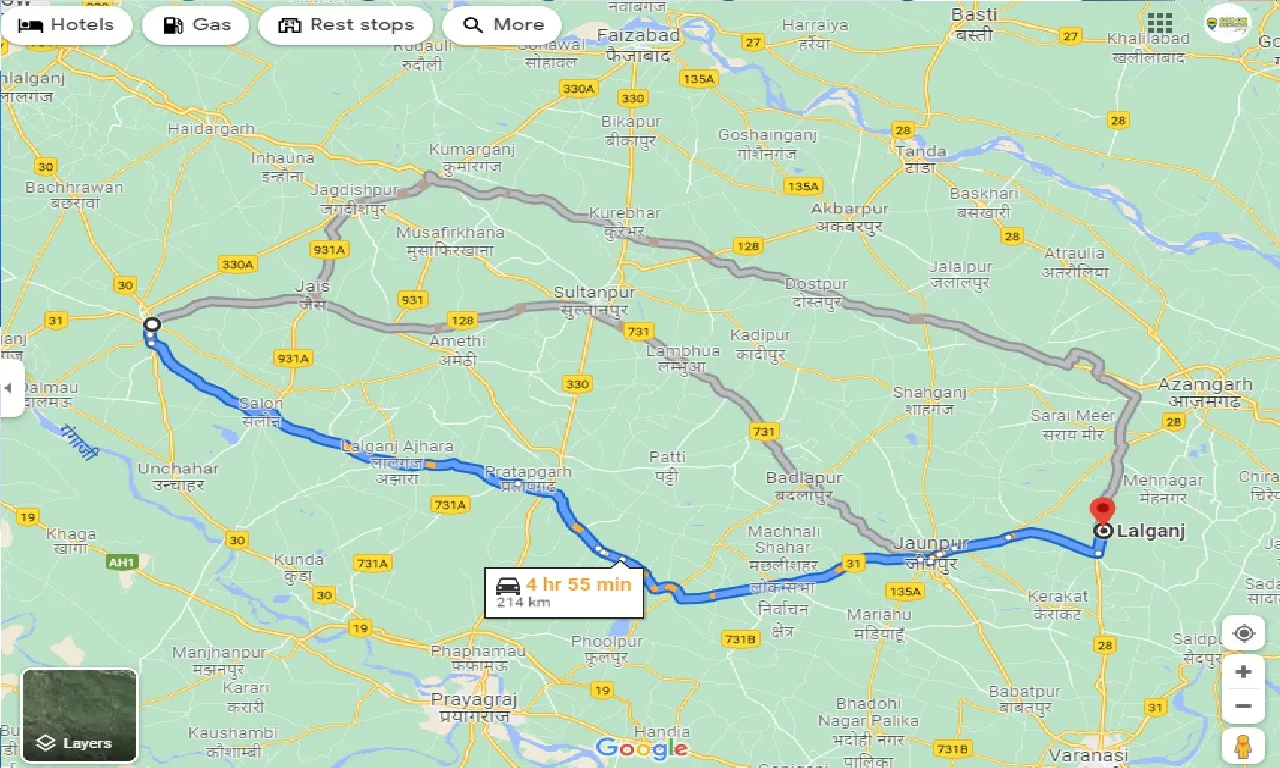 raebareli-to-lalganj-azamgarh-one-way