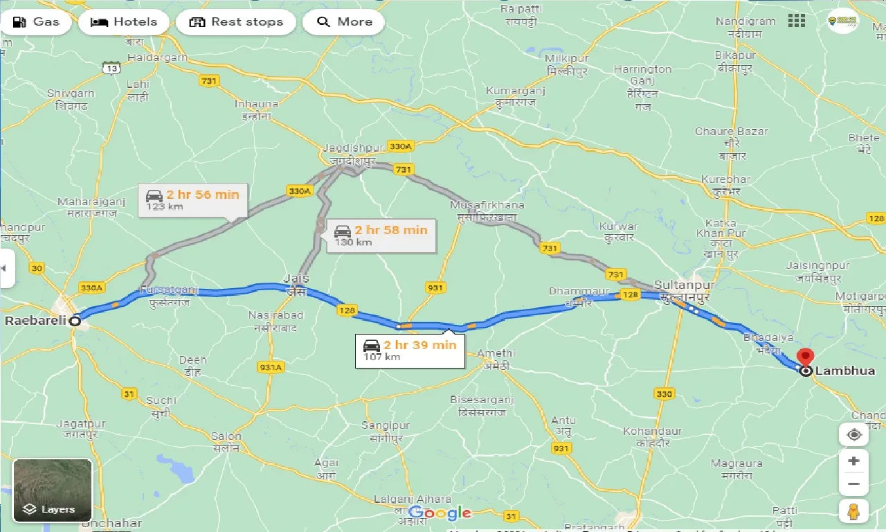raebareli-to-lambhua-one-way