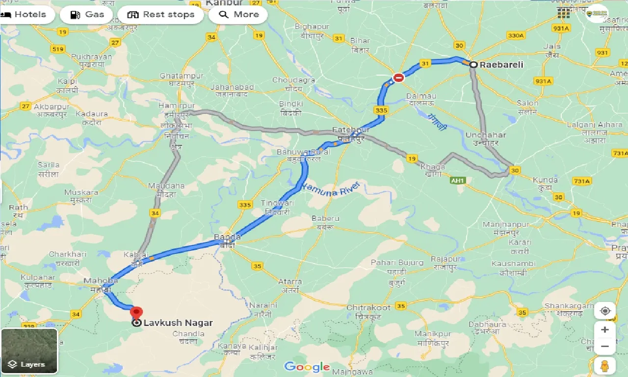 raebareli-to-lavkush-nagar-taxi