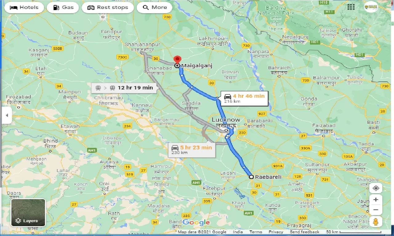 raebareli-to-maigalganj-one-way