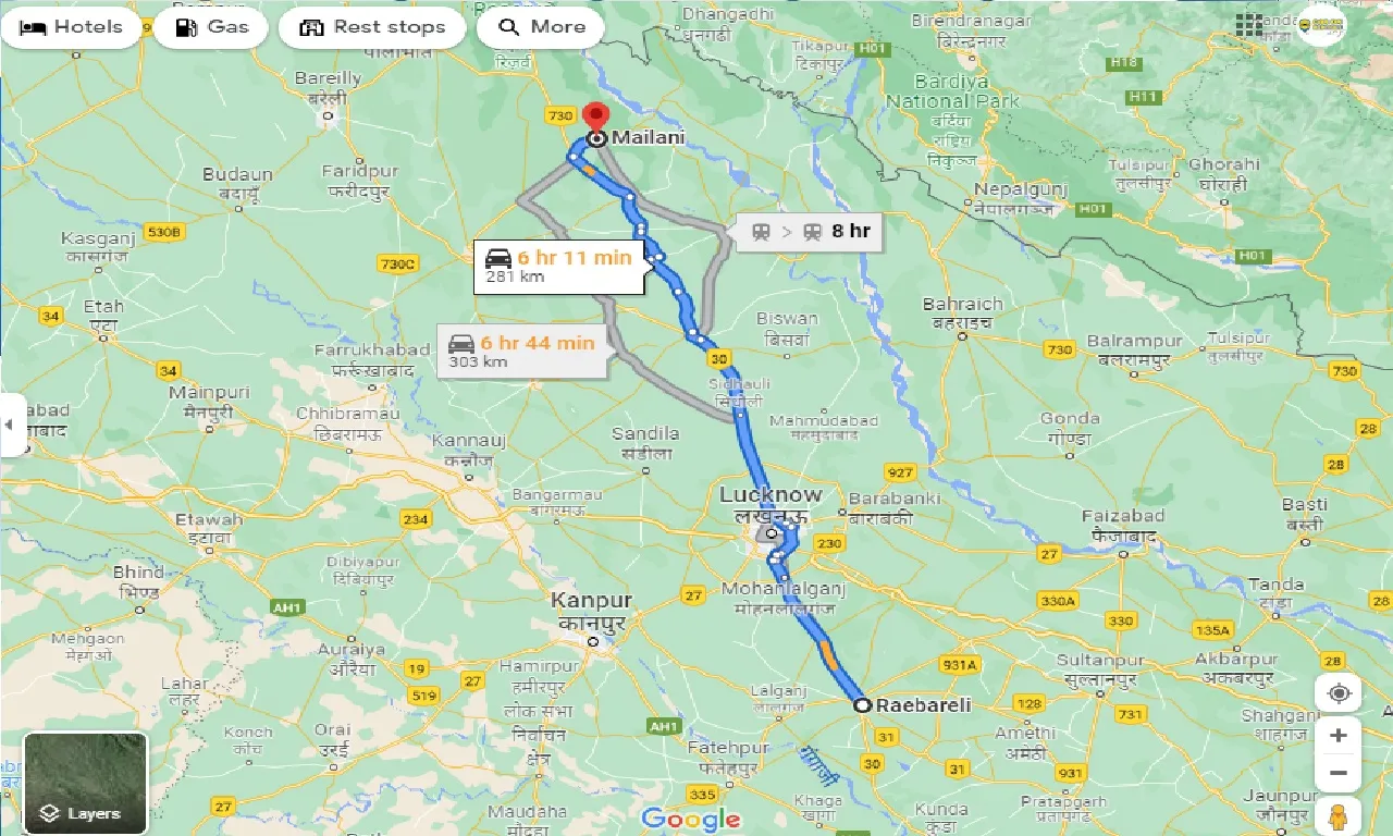 raebareli-to-mailani-one-way