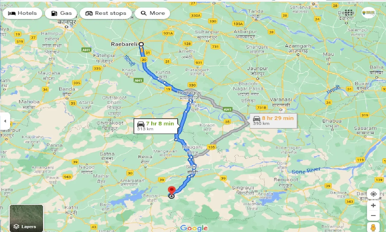 raebareli-to-majhauli-taxi