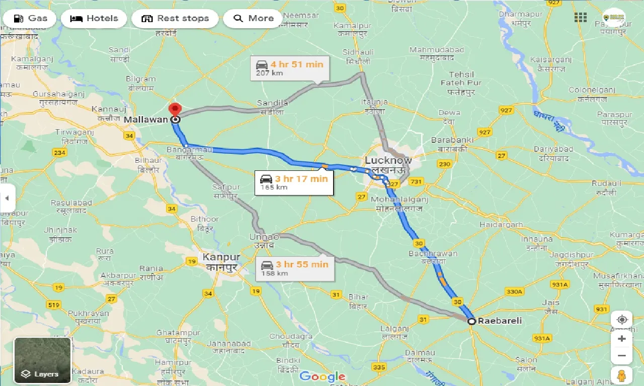 raebareli-to-mallawan-one-way