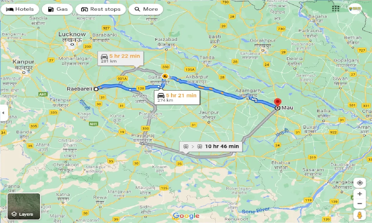 raebareli-to-mau-one-way